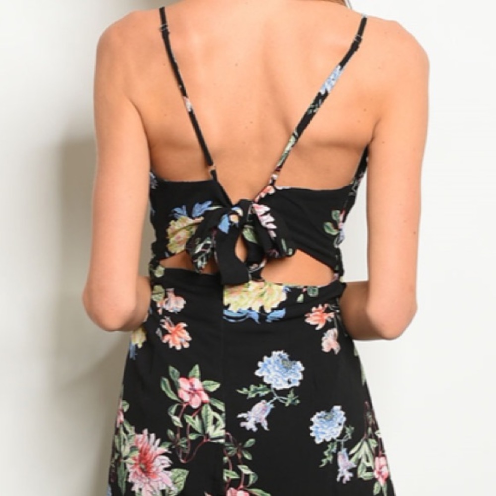 ☀️BLACK FLORAL JUMPSUIT - Picture 5 of 5